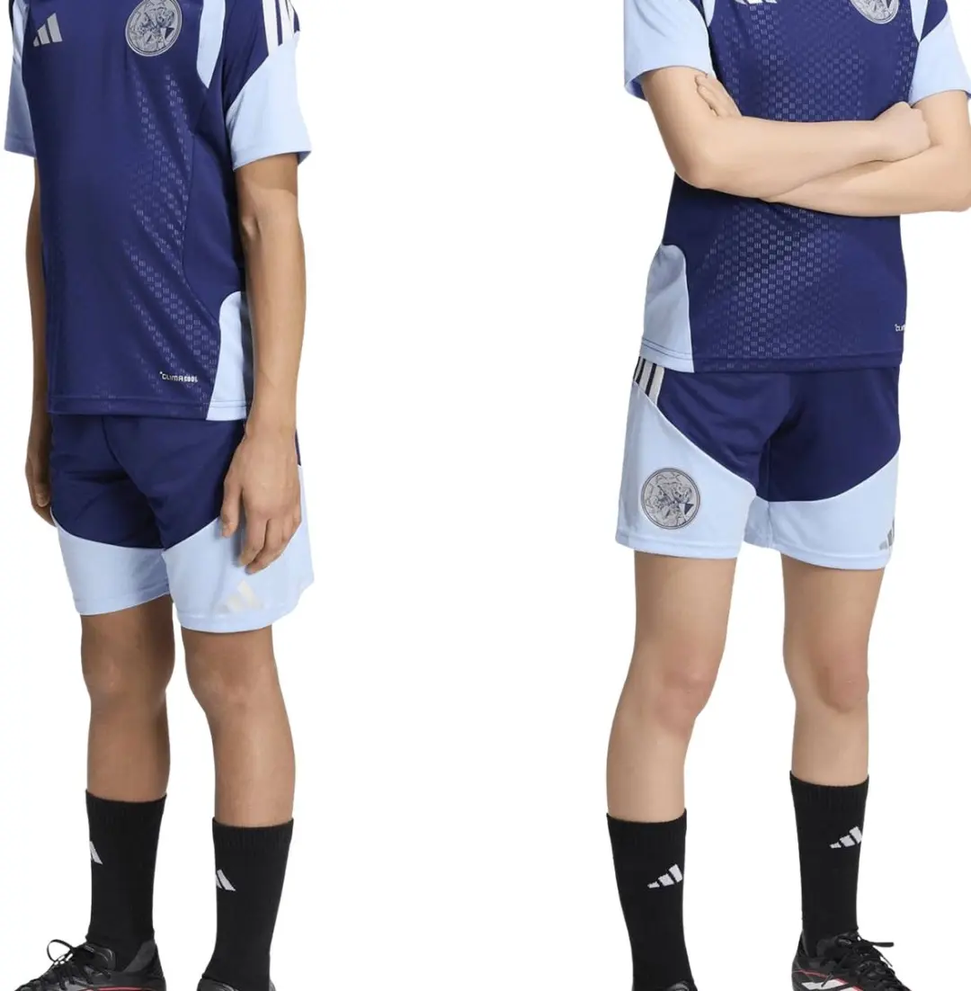 Adidas Ajax Training Short 2026/2027 KC1860 - Maat 128 - Donkerblauw/Lichtblauw