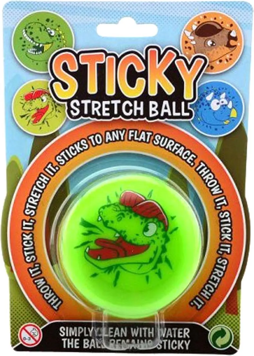 Johntoy Sticky Stretch Dino Bal - Multi Color