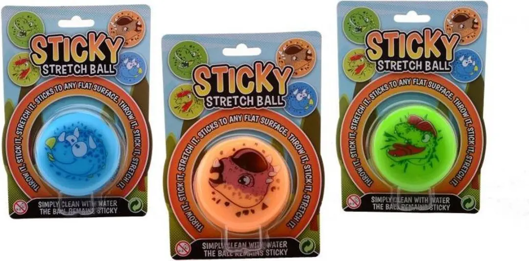 Johntoy Sticky Stretch Dino Bal - Multi Color