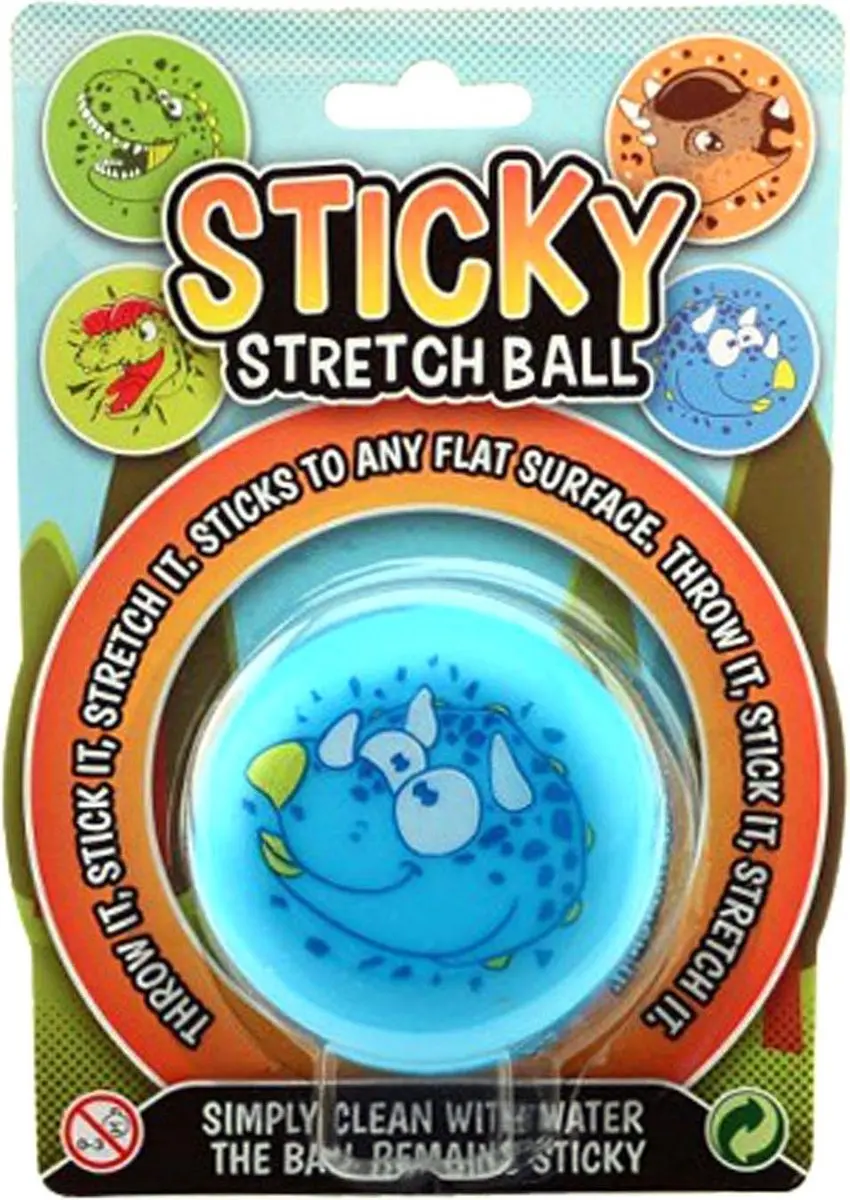 Johntoy Sticky Stretch Dino Bal - Multi Color