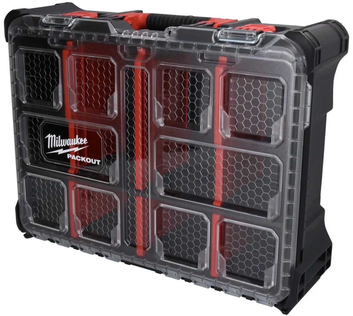Milwaukee PACKOUT Diepe Organiser 4932478625 - Zwart/Rood