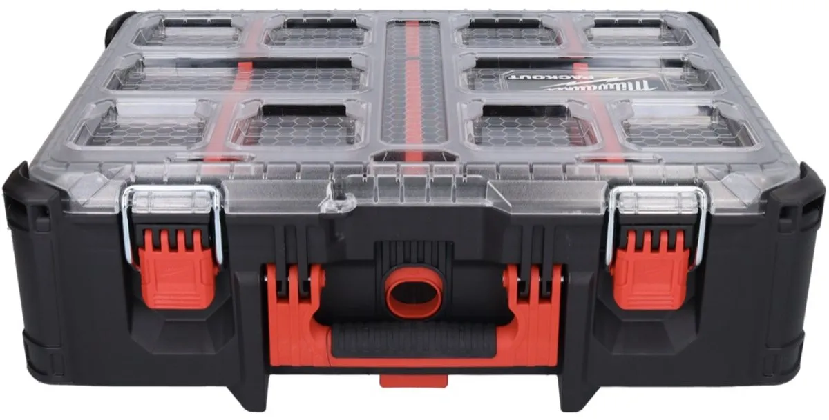 Milwaukee PACKOUT Diepe Organiser 4932478625 - Zwart/Rood