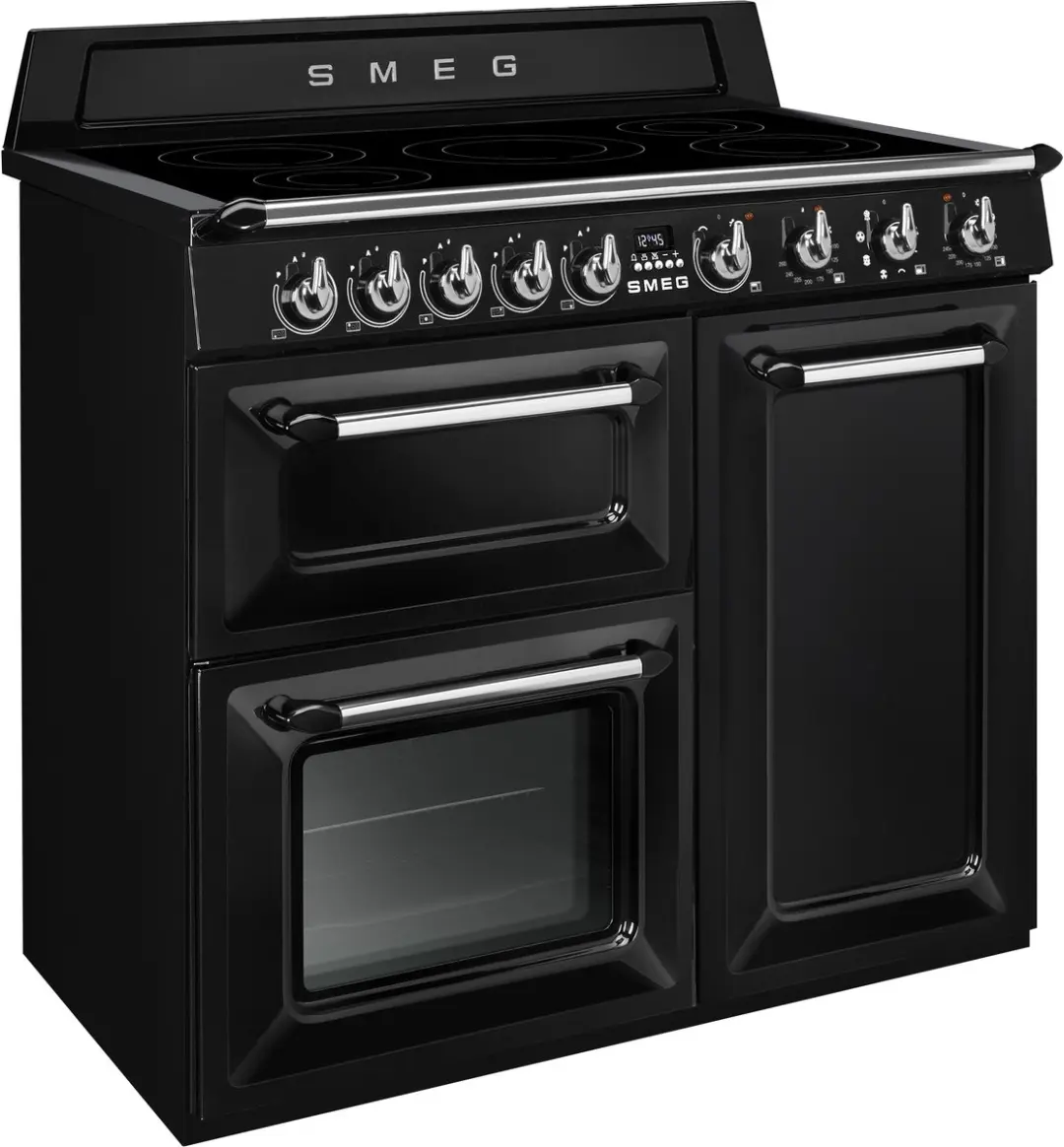 Smeg CUISINIARE TR103IBL2 Range-fornuis - 5 Inductiezonen - 3 Ovens - Zwart