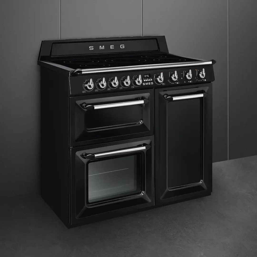 Smeg CUISINIARE TR103IBL2 Range-fornuis - 5 Inductiezonen - 3 Ovens - Zwart