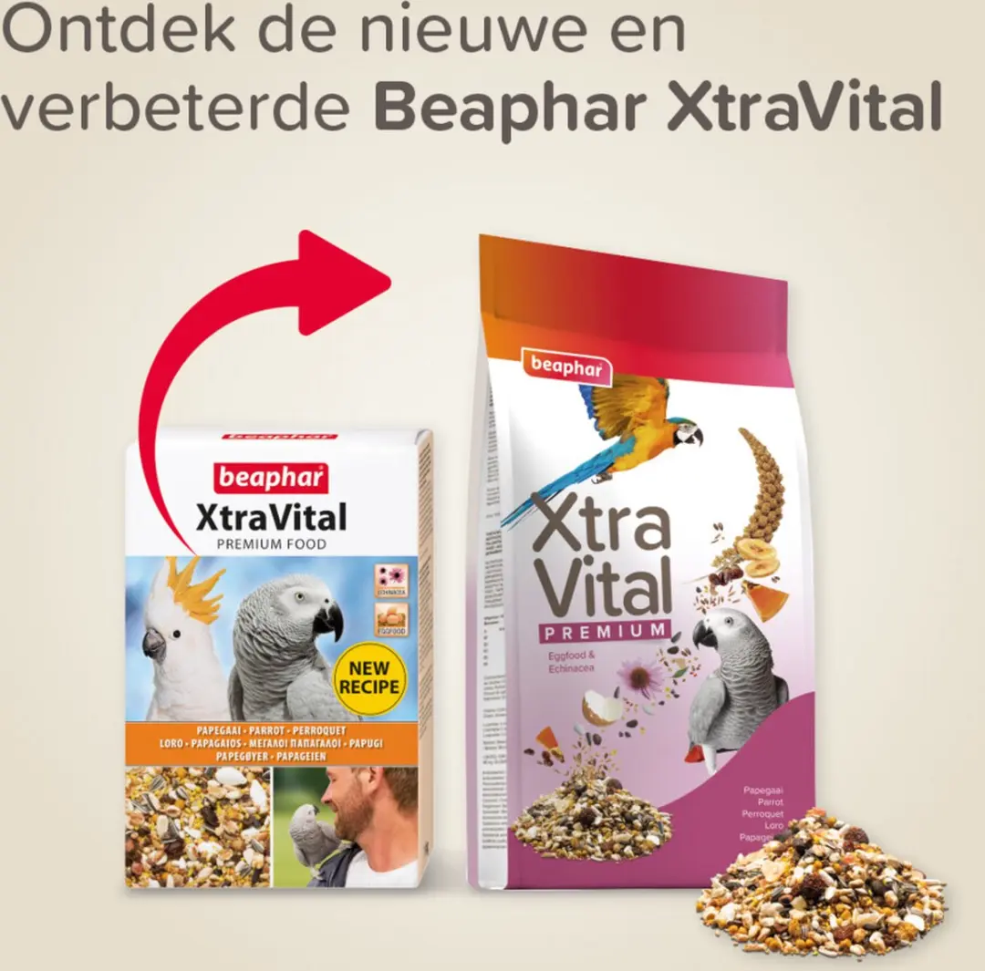 Beaphar Xtravital Papegaaienvoer 1kg
