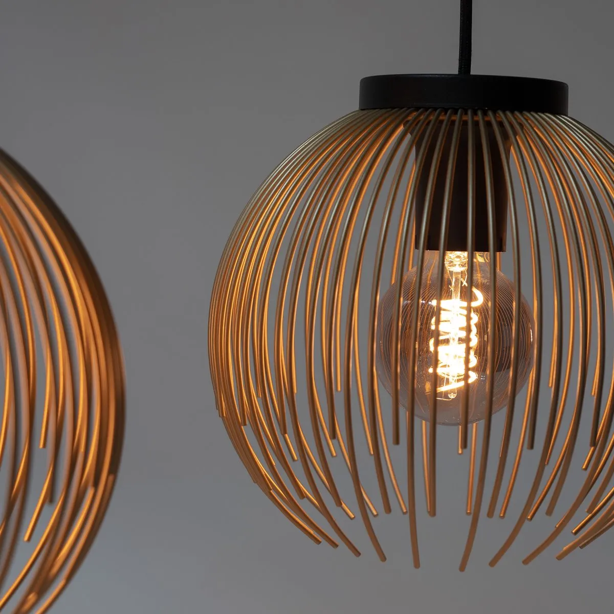 Eglo Venezuela Hanglamp E27 - 3 Lichtpunten - Goud/Zwart