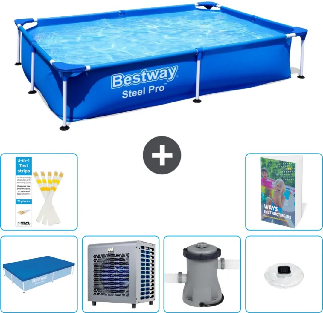 Bestway Steel Pro Zwembad 221x150x43cm Blauw
