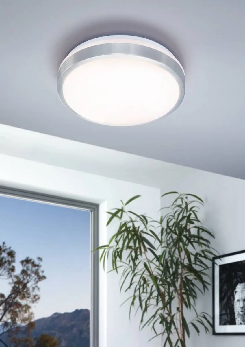 Eglo Competa 1 Wandlamp - Ø325mm Wit/Nikkel-Mat