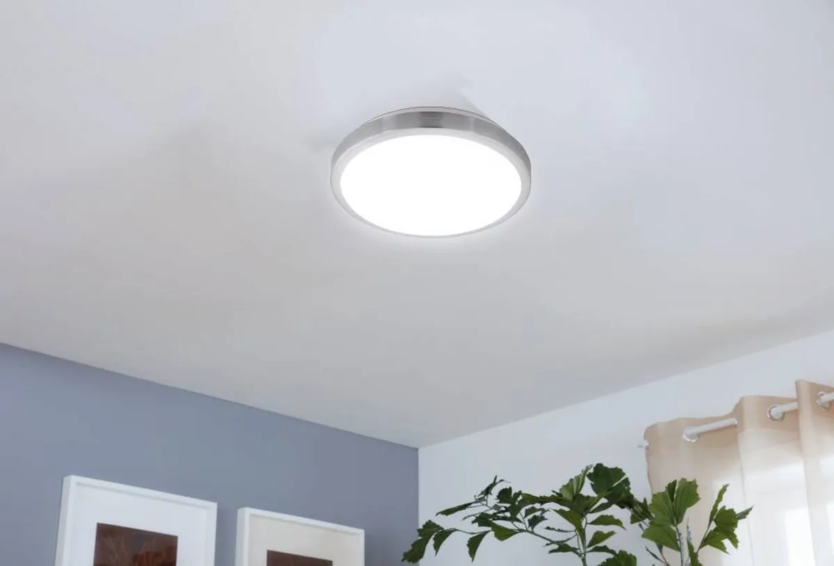 Eglo Competa 1 Wandlamp - Ø325mm Wit/Nikkel-Mat
