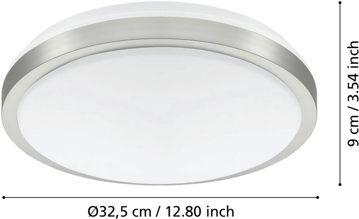 Eglo Competa 1 Wandlamp - Ø325mm Wit/Nikkel-Mat - afbeelding 6 van 6
