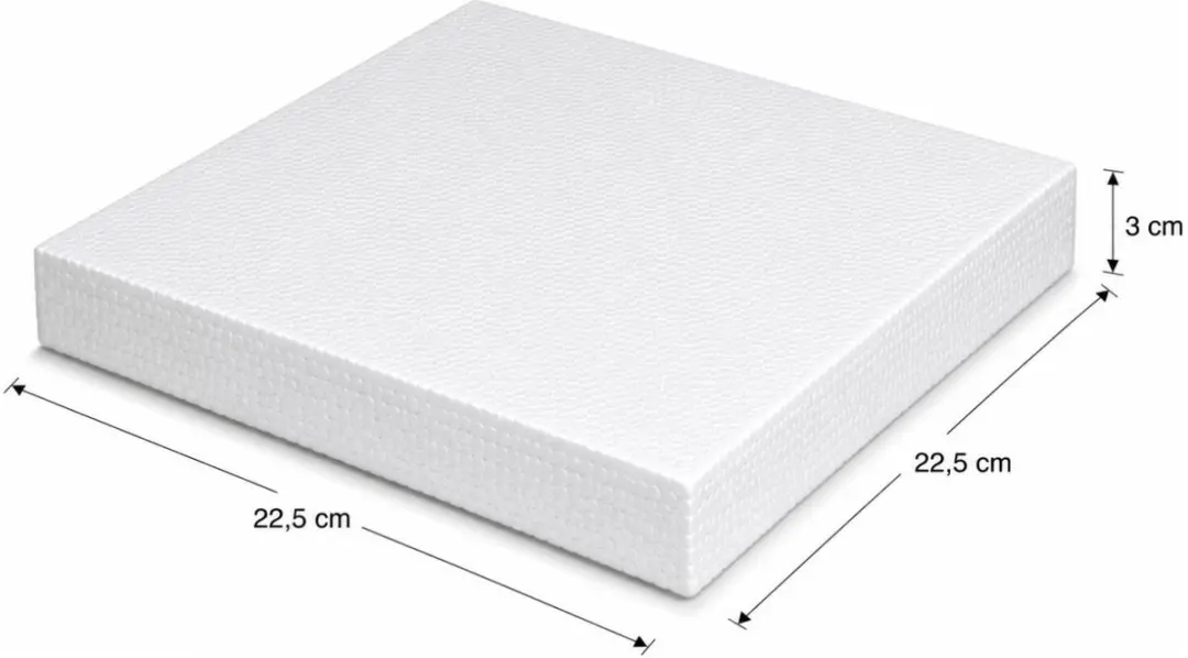 Bellatio Design Piepschuim Vorm Vierkant 22,5x22,5x3cm - Wit