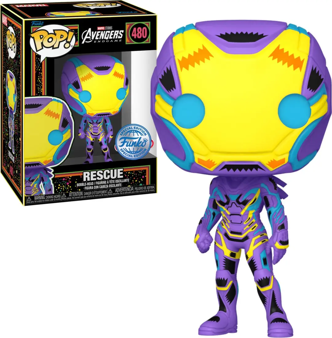 Funko POP! Marvel Rescue BlackLight #480 Avengers Exclusive