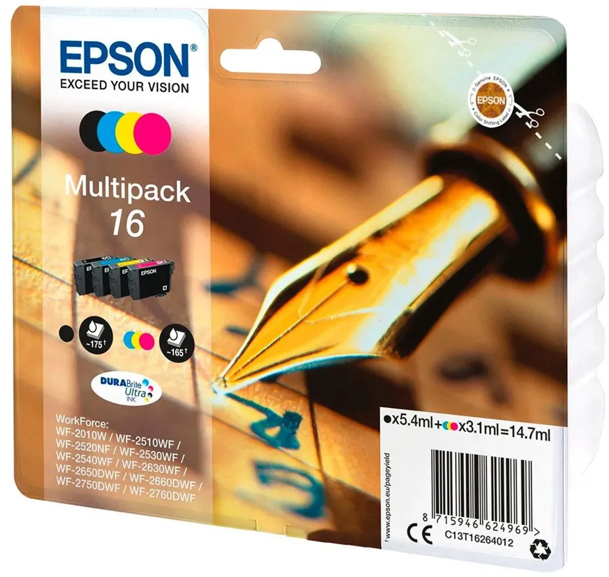 Epson 16 C13T16264010 Inktcartridge - 175 Stuks - Multi