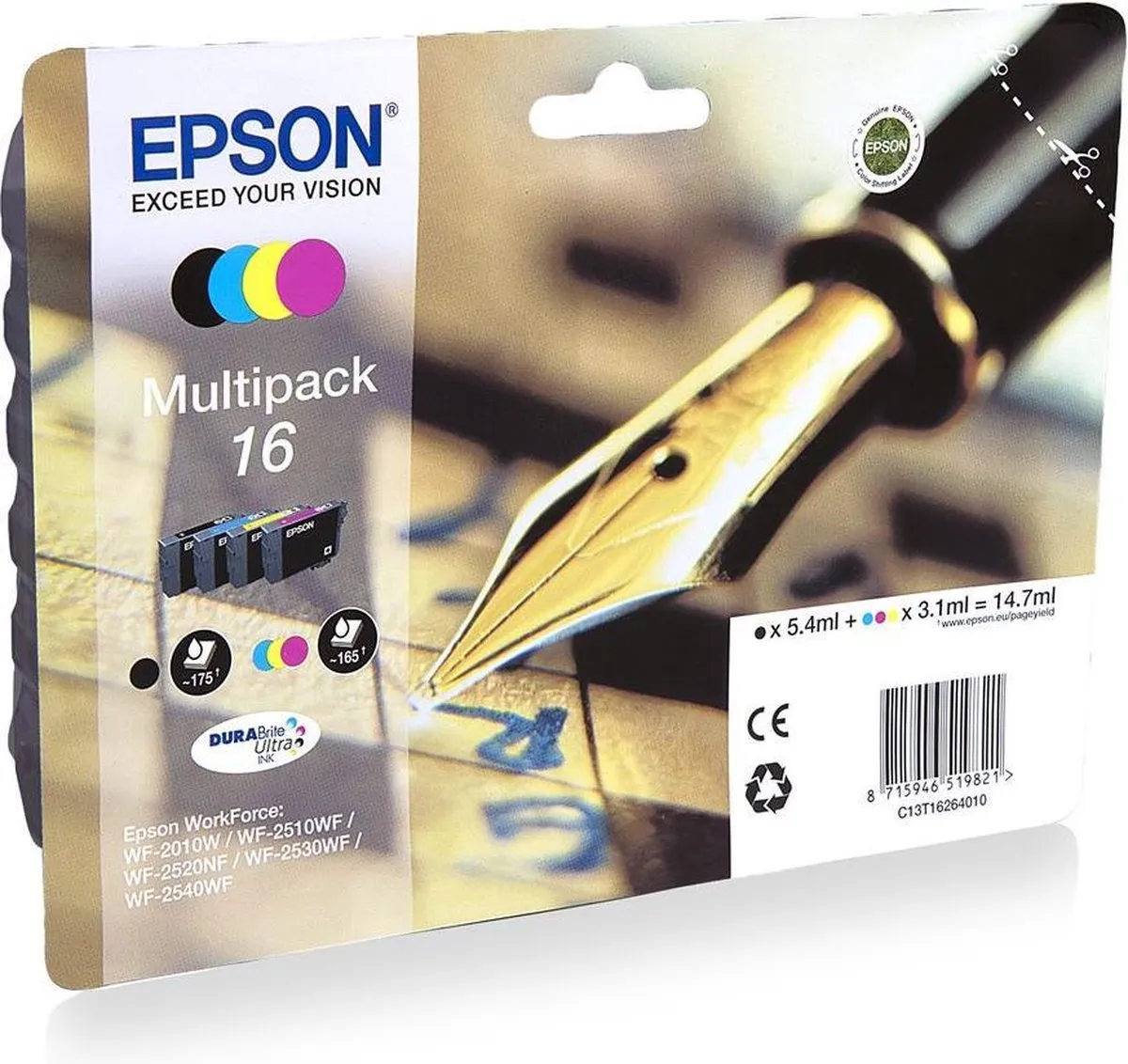 Epson 16 C13T16264010 Inktcartridge - 175 Stuks - Multi