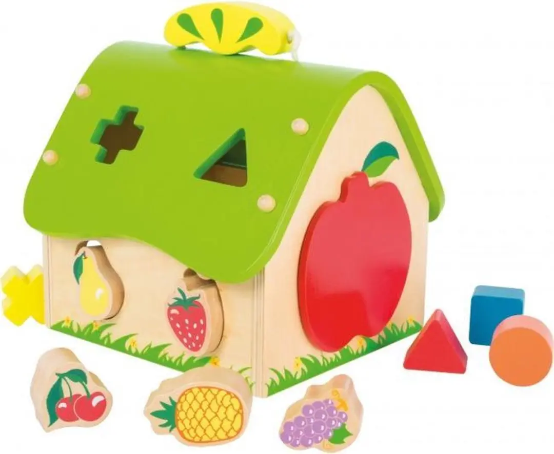 Small Foot Vormenstoof Fruit Hout - 9 Stuks - Wit - afbeelding 6 van 6