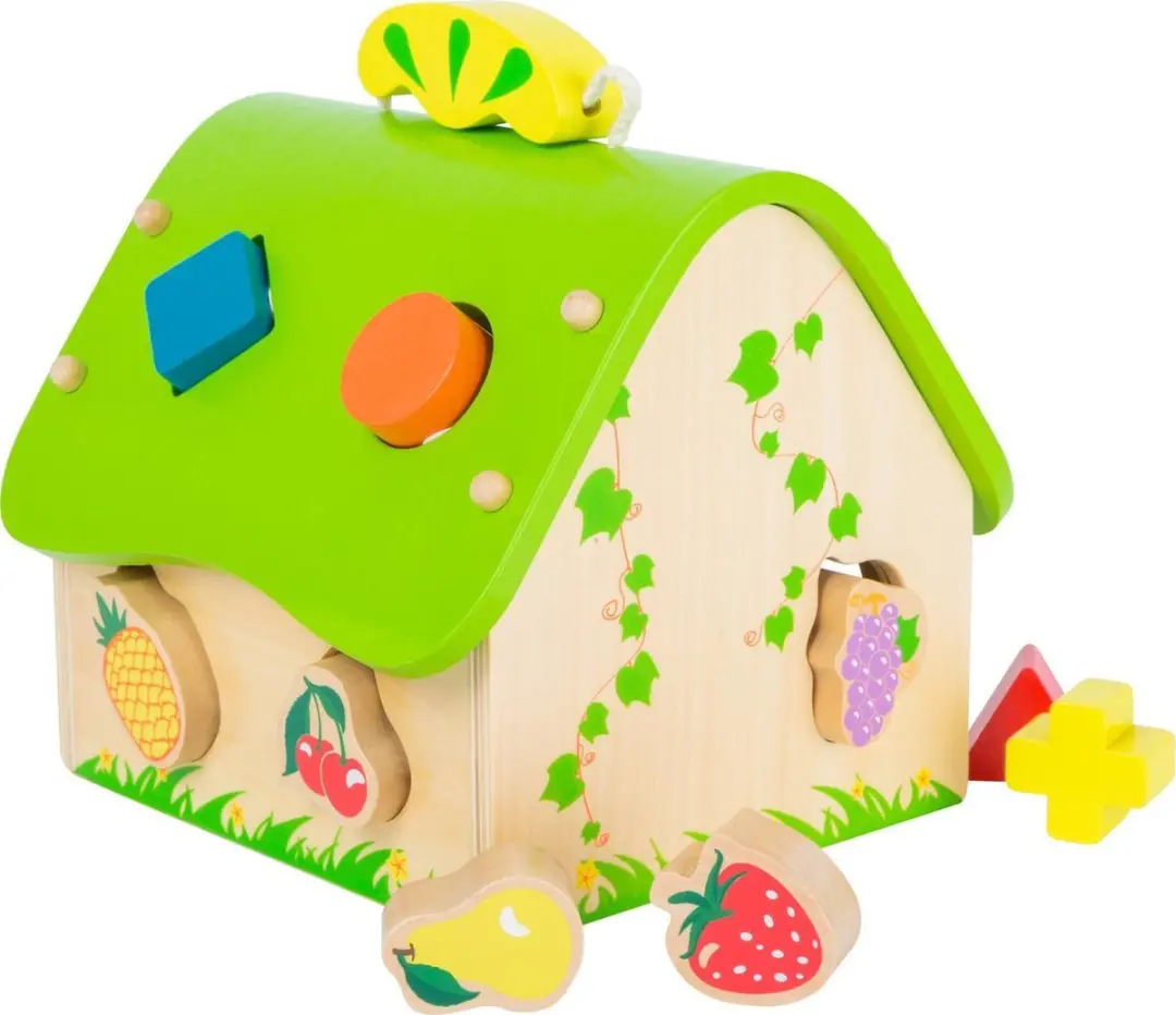 Small Foot Vormenstoof Fruit Hout - 9 Stuks - Wit