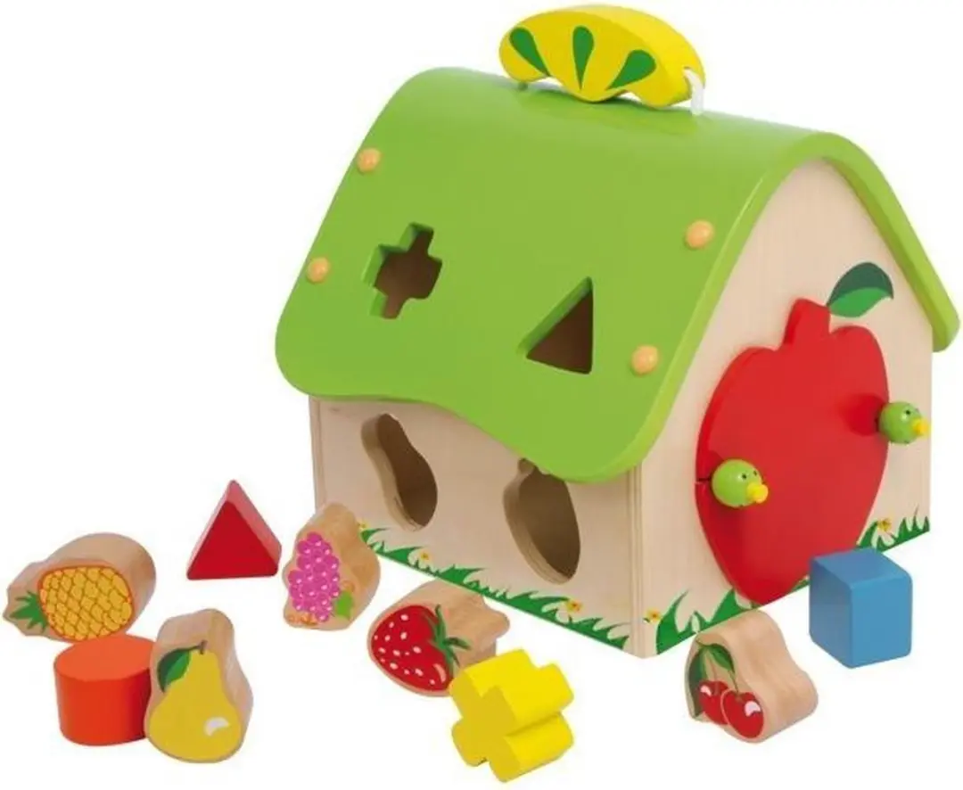 Small Foot Vormenstoof Fruit Hout - 9 Stuks - Wit
