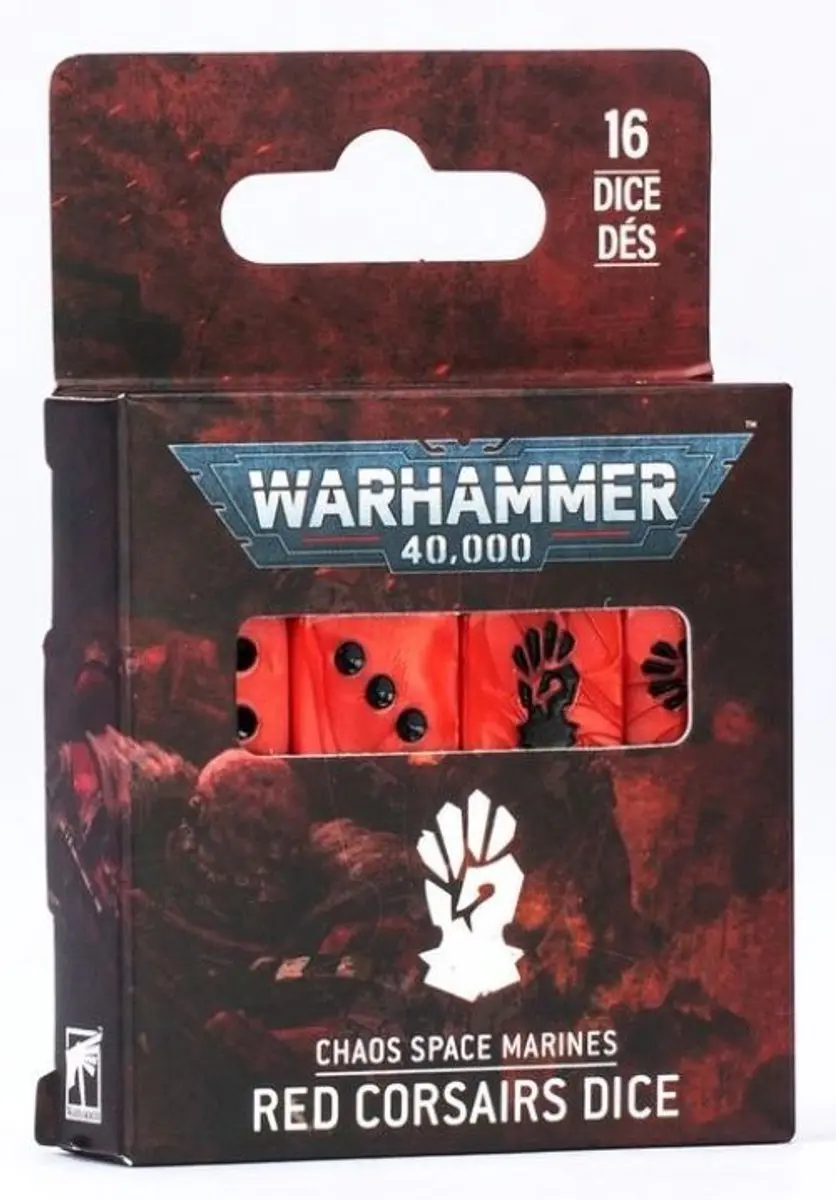 Games Workshop Warhammer 40K Chaos Space Marines Red Corsairs Dice