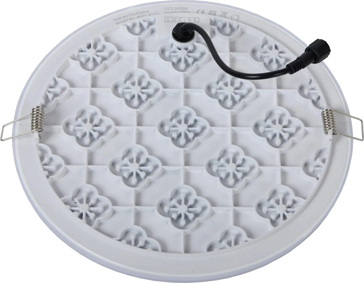 Lucide CERES-LED Plafondlamp Ø21,5cm - 3000K - IP44 - Wit
