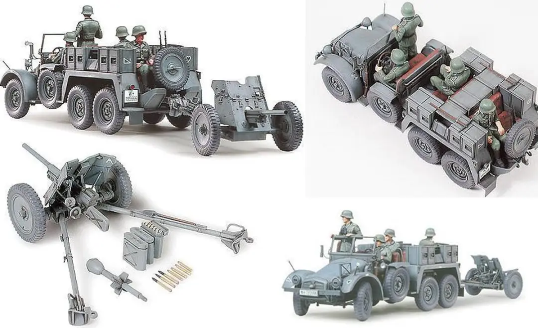 Tamiya 35259 German Krupp Protze 1:35 Modelbouwpakket - 4 Figuren