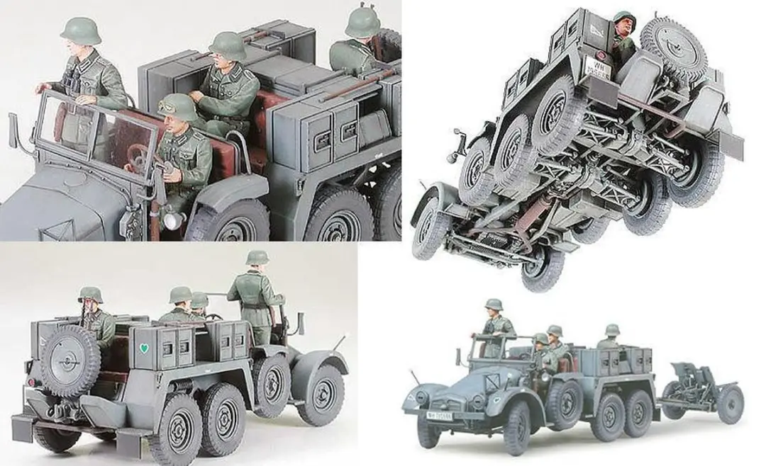 Tamiya 35259 German Krupp Protze 1:35 Modelbouwpakket - 4 Figuren