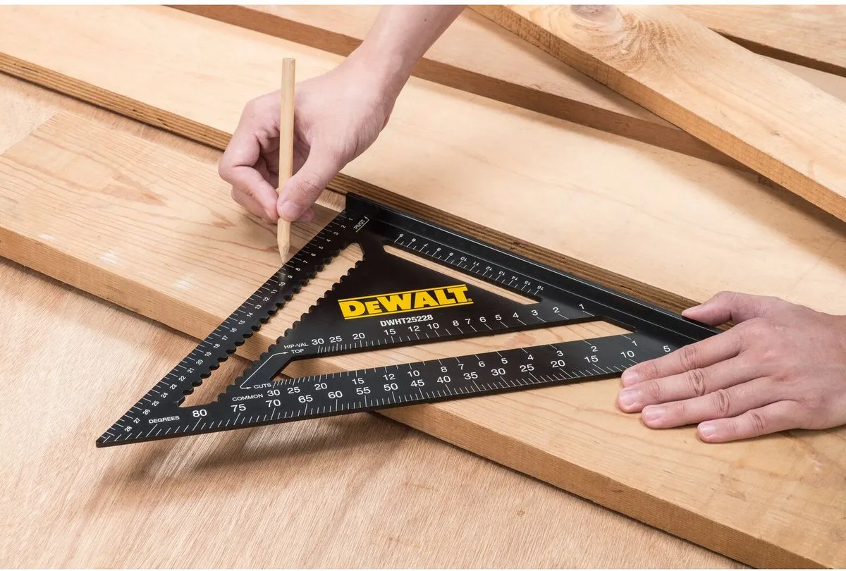 DeWalt DWHT25228-0 Bouwdriehoek 30cm - Zwart/Geel