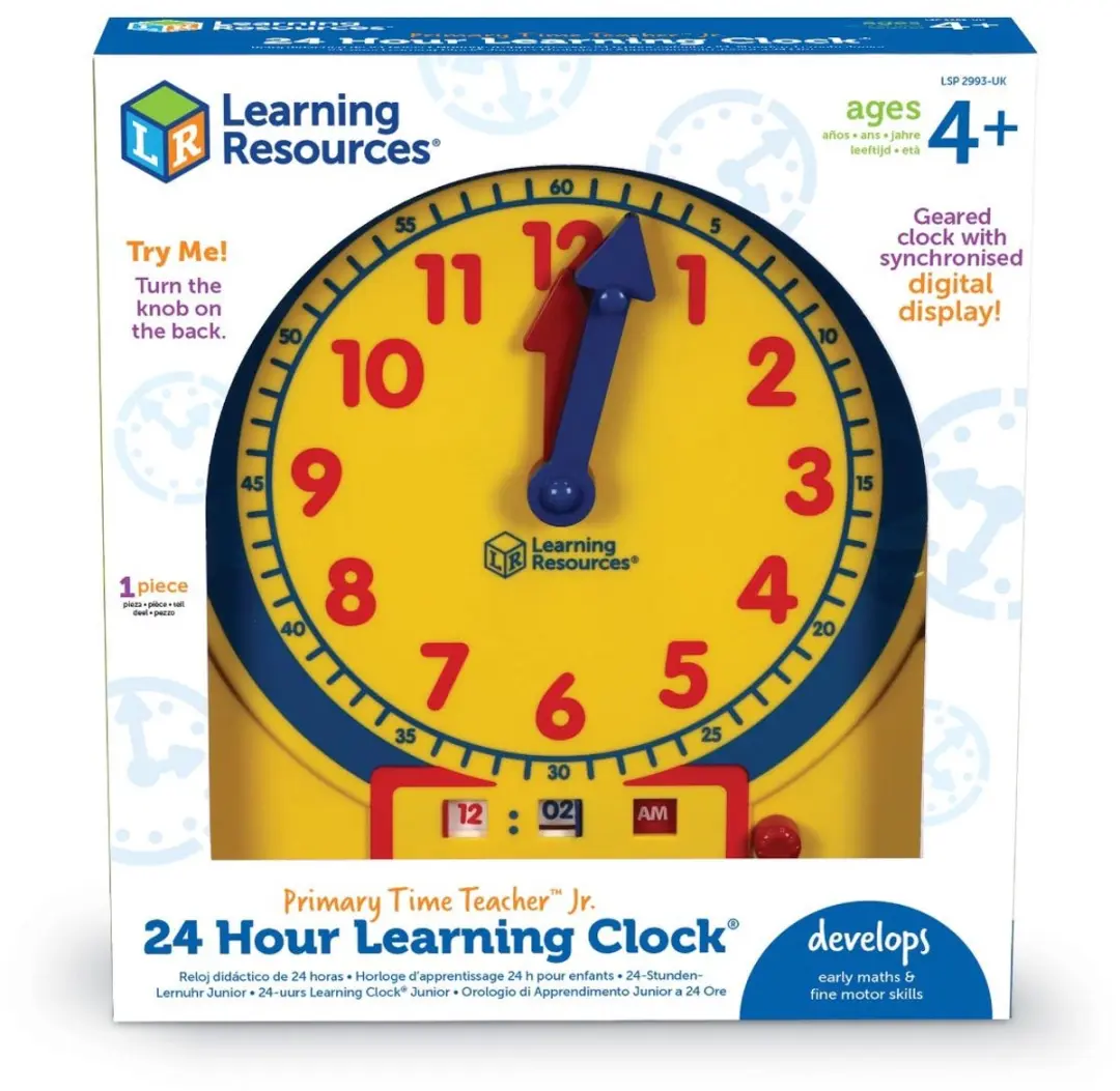 Learning Resources Primary Time Teacher Junior LSP2993-UK Leerklok - Geel