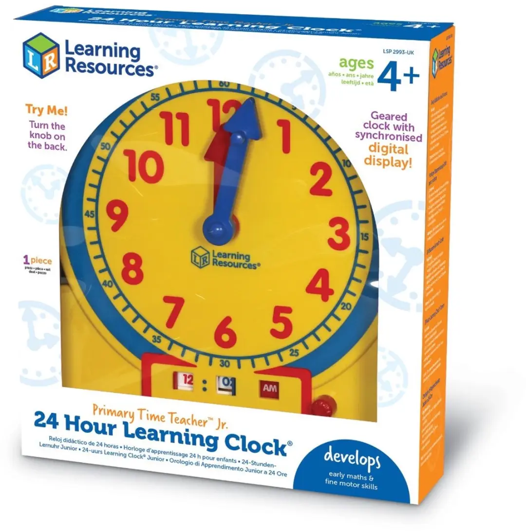 Learning Resources Primary Time Teacher Junior LSP2993-UK Leerklok - Geel
