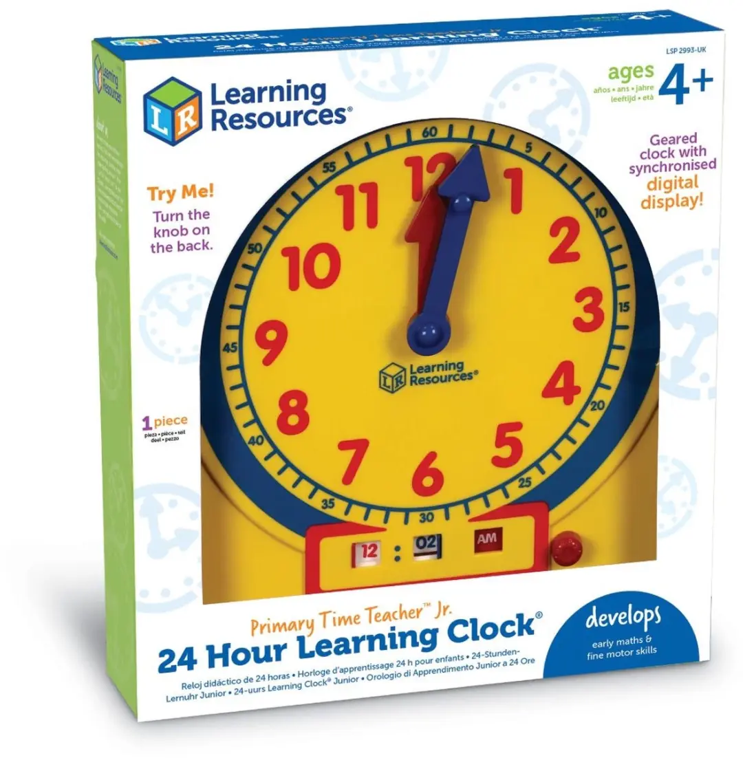 Learning Resources Primary Time Teacher Junior LSP2993-UK Leerklok - Geel