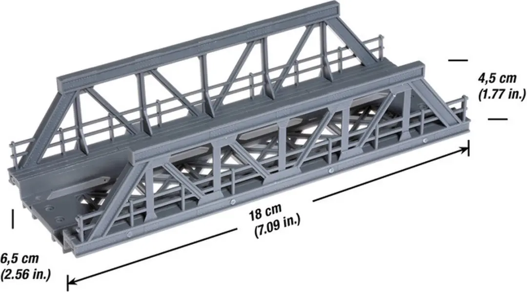 Noch Spoorbrug Schaal H0 - Kleurloos