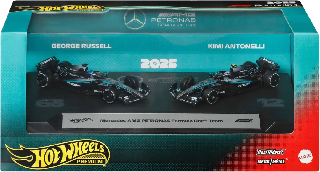 Hot Wheels Premium AMG PETRONAS F1 Set - 2 Auto's Russell & Antonelli