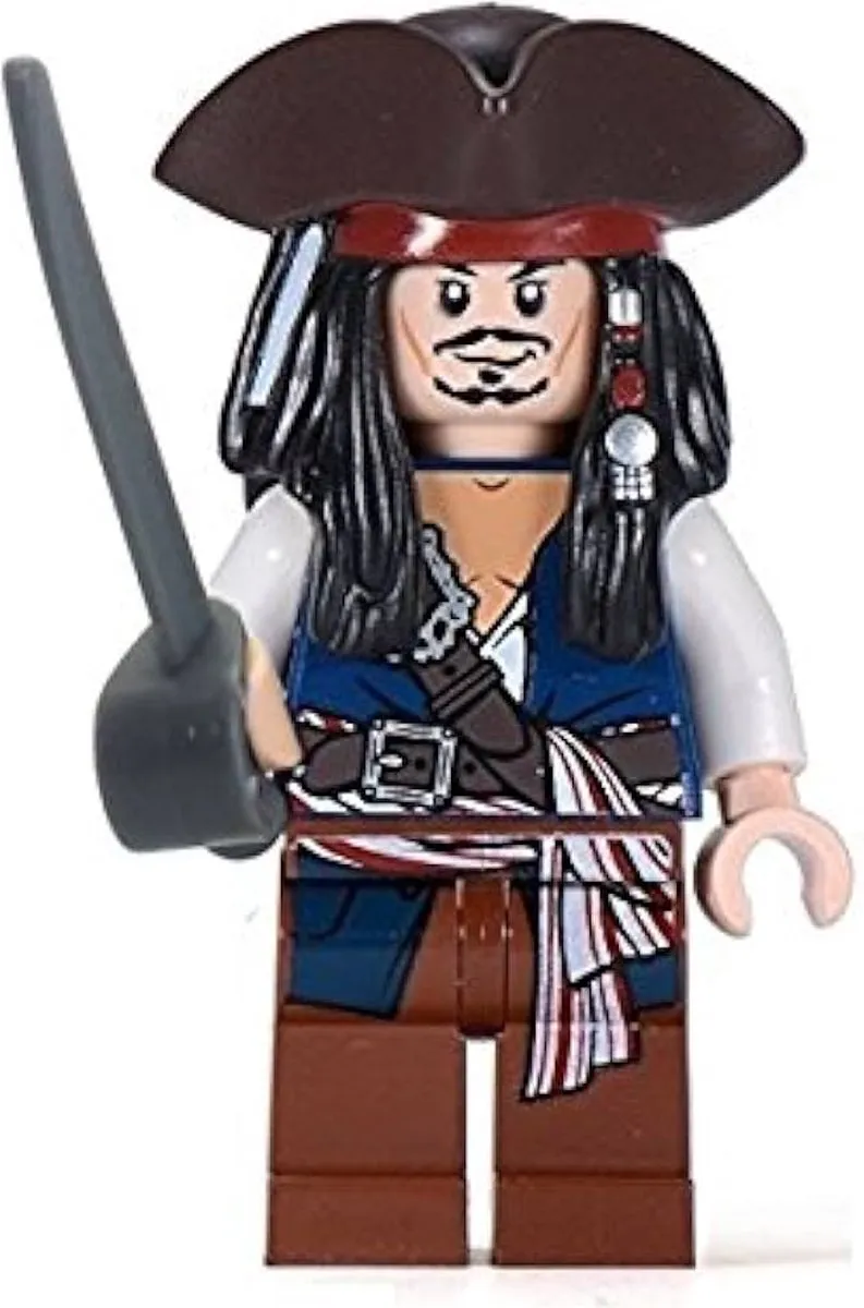 LEGO Pirates of the Caribbean Jack Sparrow Minifiguur - 1 Stuk - Multi