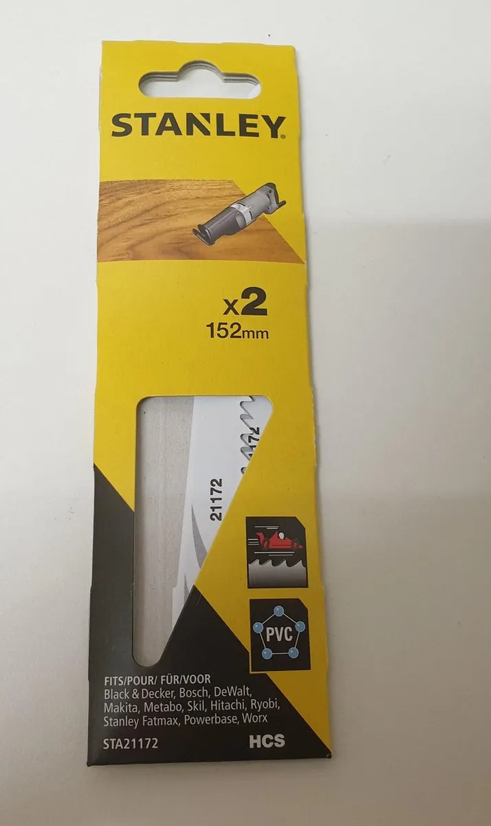 Stanley Recipro Zaagbladen 152mm Hout/Kunststof - 2 Stuks