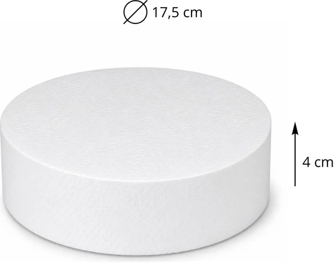 Bellatio Design Piepschuim Cirkels D17,5cm - 4 Stuks
