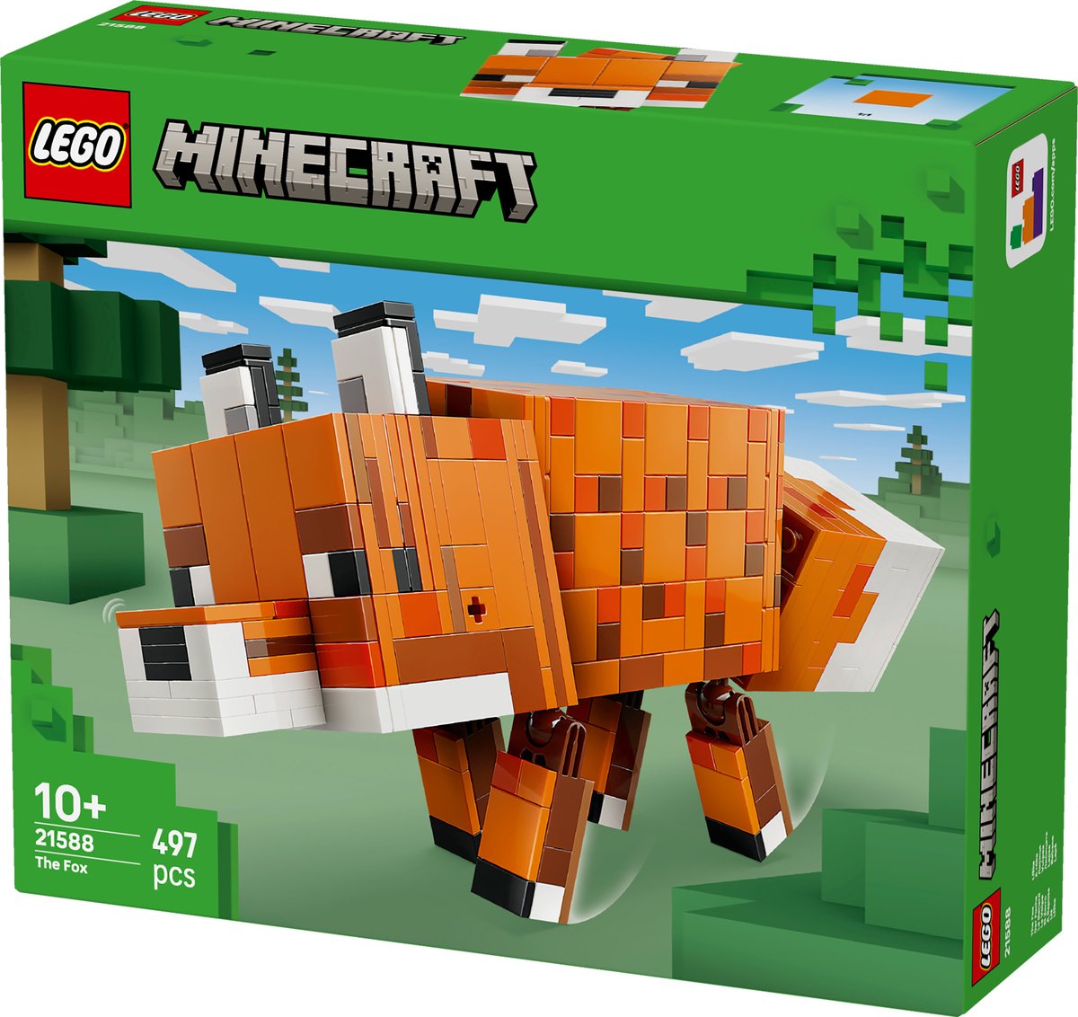 LEGO Minecraft De Vos Kinderkamer Decoratie en Dieren Speelgoed voor Kinderen - 21588