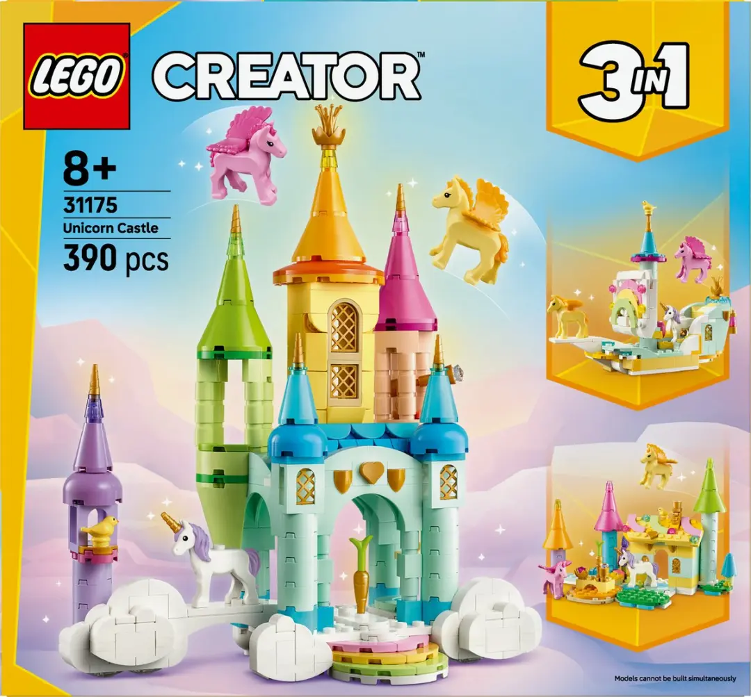 LEGO Creator 3in1 Eenhoornkasteel 31175 - 390 Stukken