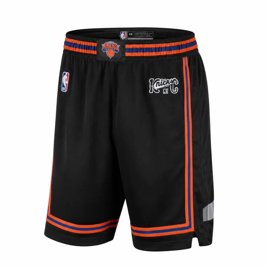 Nike NBA New York Knicks City Edition Dri-FIT Swingman Shorts S - Zwart/Orange