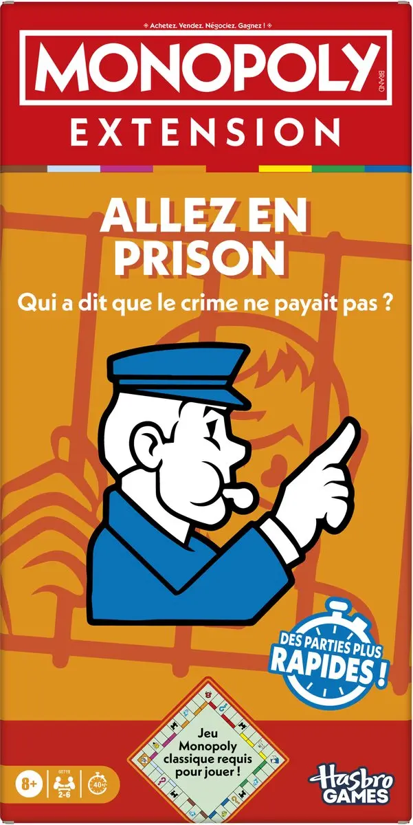 Monopoly Naar de gevangenis Uitbreiding - Franstalig G0719101