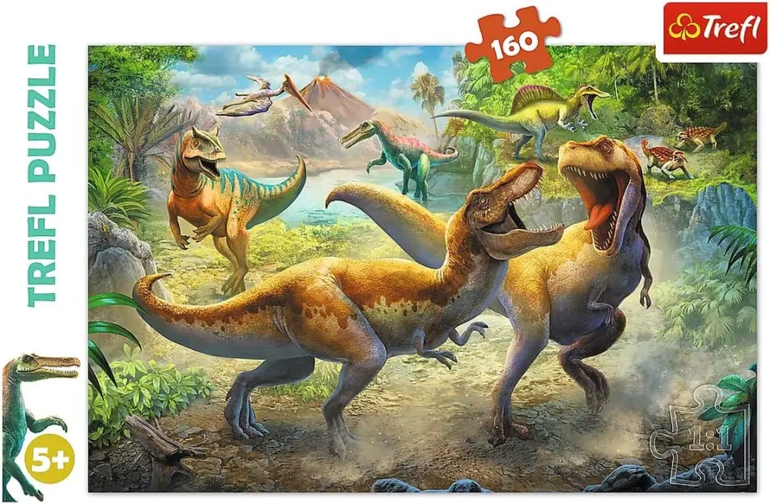Trefl Dino Puzzel Vechtende Tyrannosaurussen 160 Stuks - 5+