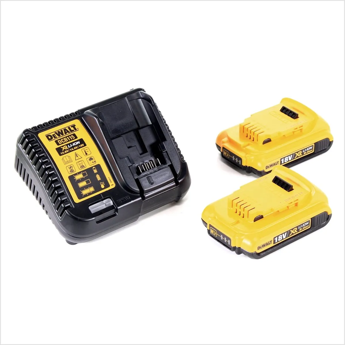 DeWalt DCG405D2 Haakse Slijper 18V 125mm - 2x 2,0Ah Accu + Oplader - afbeelding 4 van 5