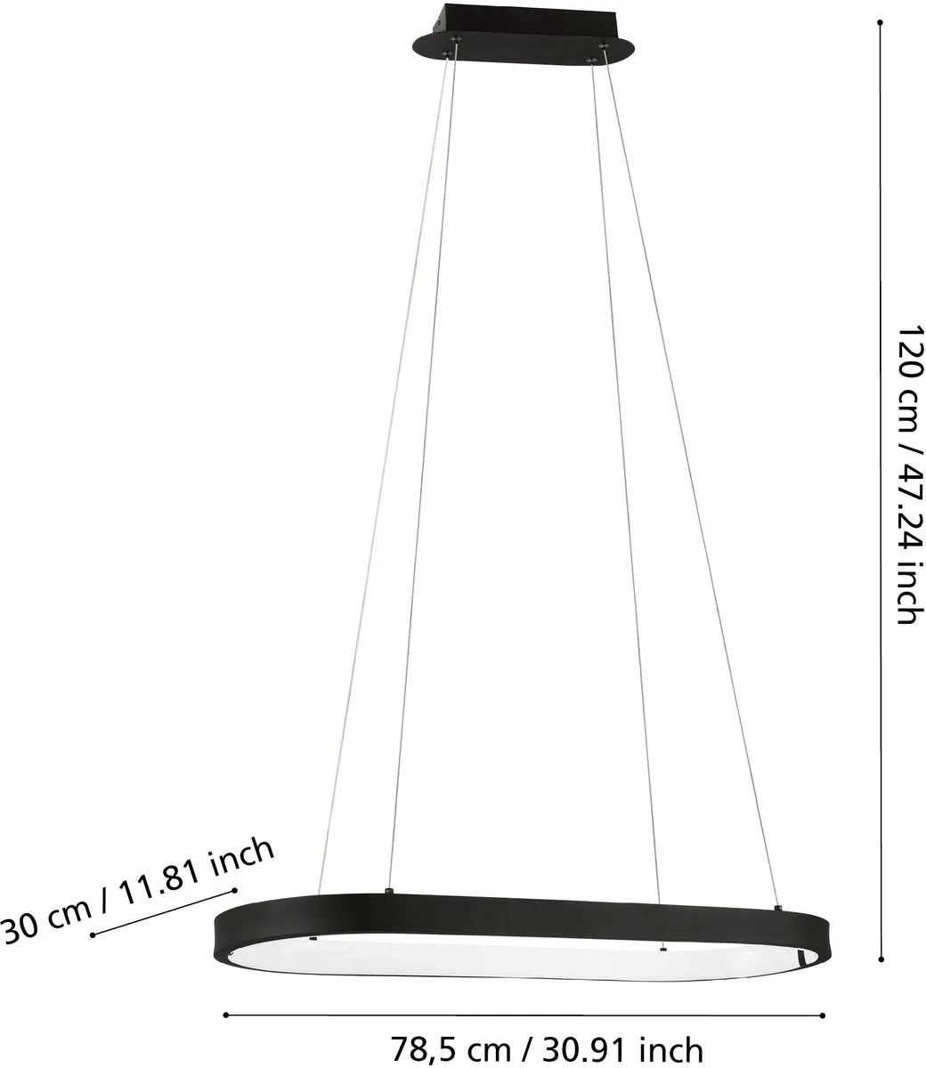 Eglo Codriales Hanglamp LED - Ø40.5cm - Zwart