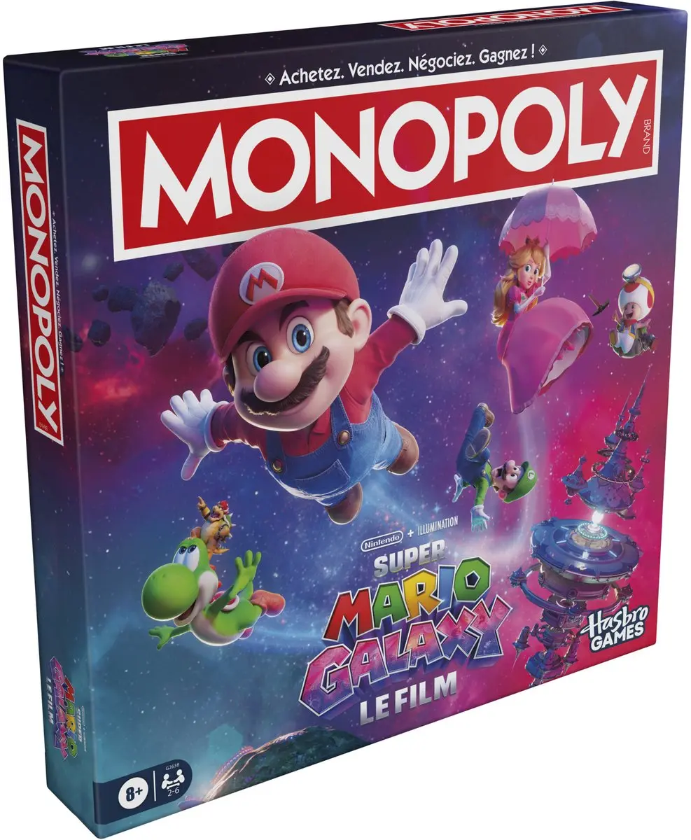Monopoly Super Mario Galaxy Movie Editie Bordspel - Franstalig