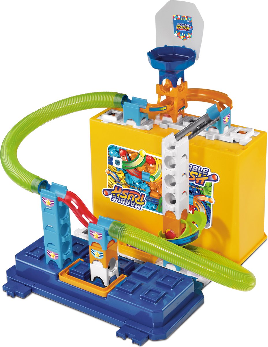 VTech Marble Rush - Build & Store Box Set M400 - Knikkerbaan - 65 Onderdelen - Inclusief 5 knikkers - Vanaf 4 Jaar en ouder
