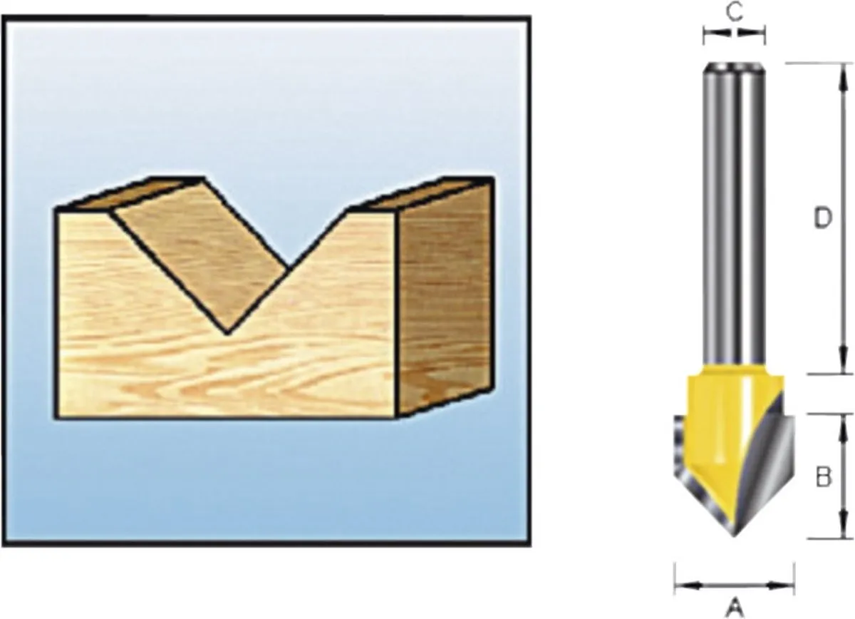 Makita D-09597 V-groeffrees 90°