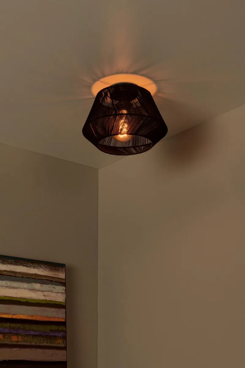 Lucide Jessica Plafonnière Ø30cm - 1xE27 - Zwart