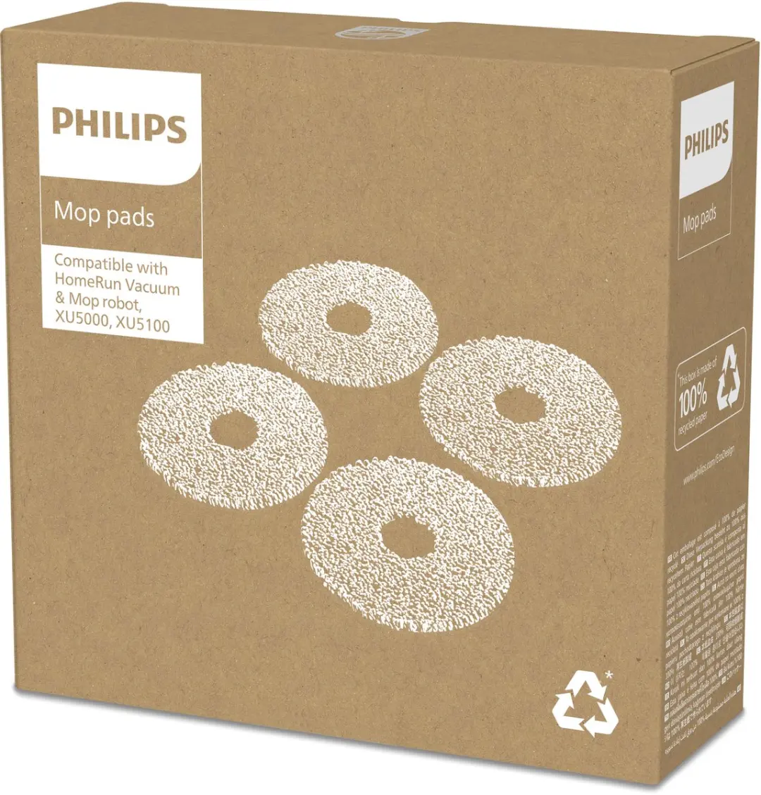 Philips HomeRun XV1452/10 Dweilpads - 4 Stuks