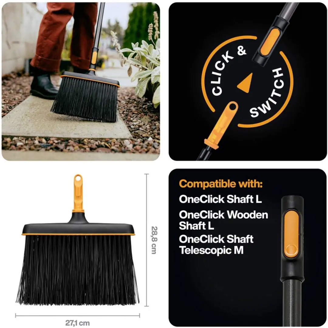 Fiskars QuikFit Straatbezem 271mm - 1080699