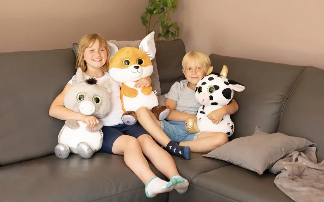 Nici Donki XL Glubschis Knuffel Ezel - 45cm - Meerkleurig