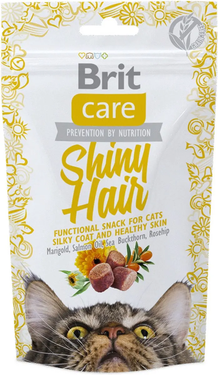 Brit Care Cat Snacks Shiny Hair 50g
