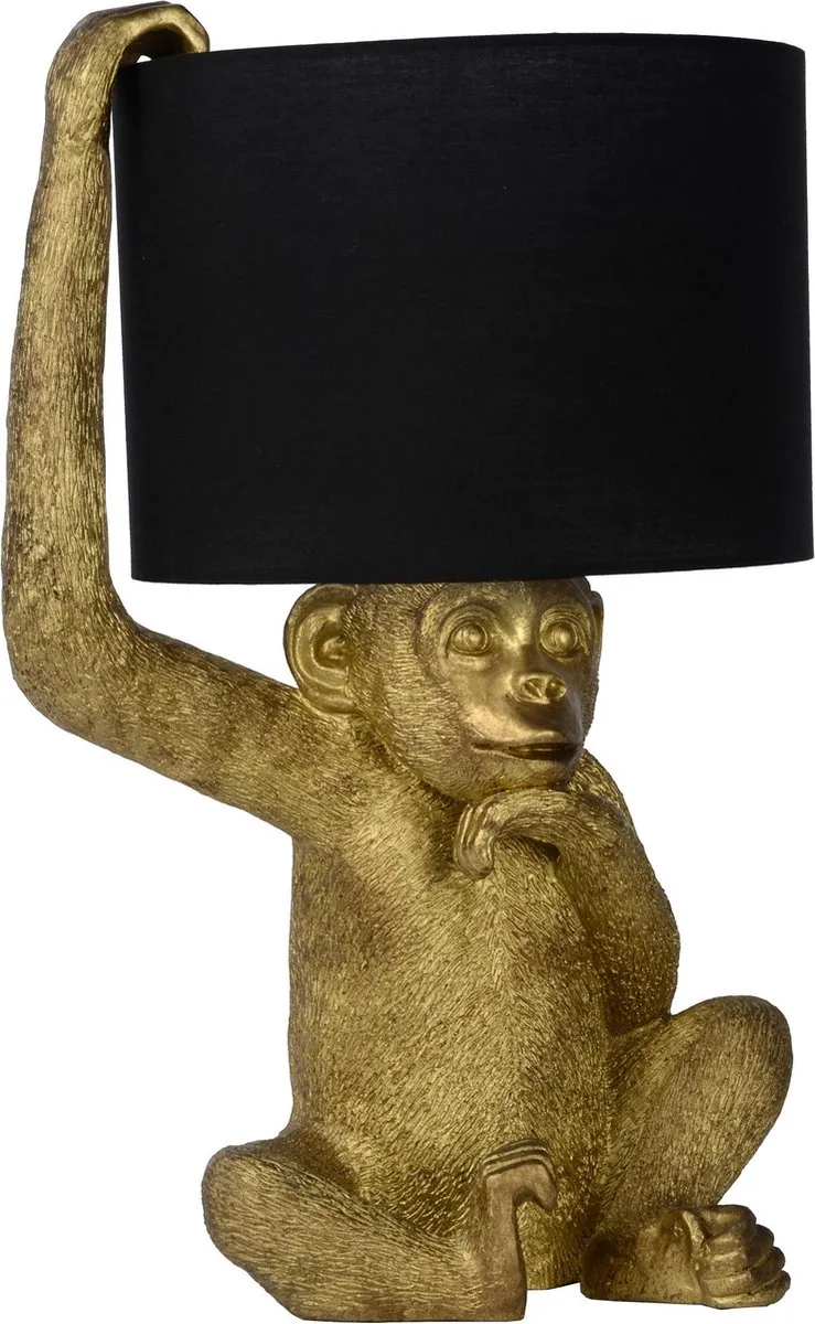 Lucide Extravaganza ChimP Tafellamp Ø30cm - 1xE14 - Zwart
